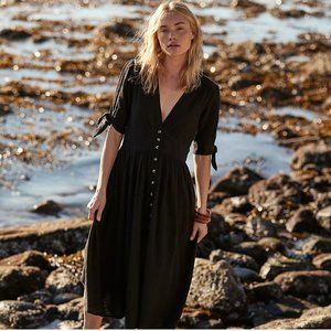 Free People Love of My Life Button Down Midi Dress